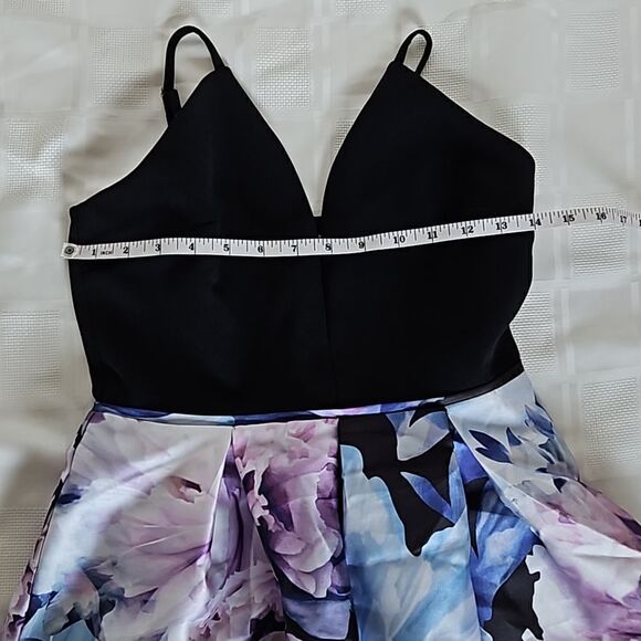 Sweet Storm Women's Floral Spaghetti Straps Maxi Dress Black/Purple Small - Picture 10 of 16